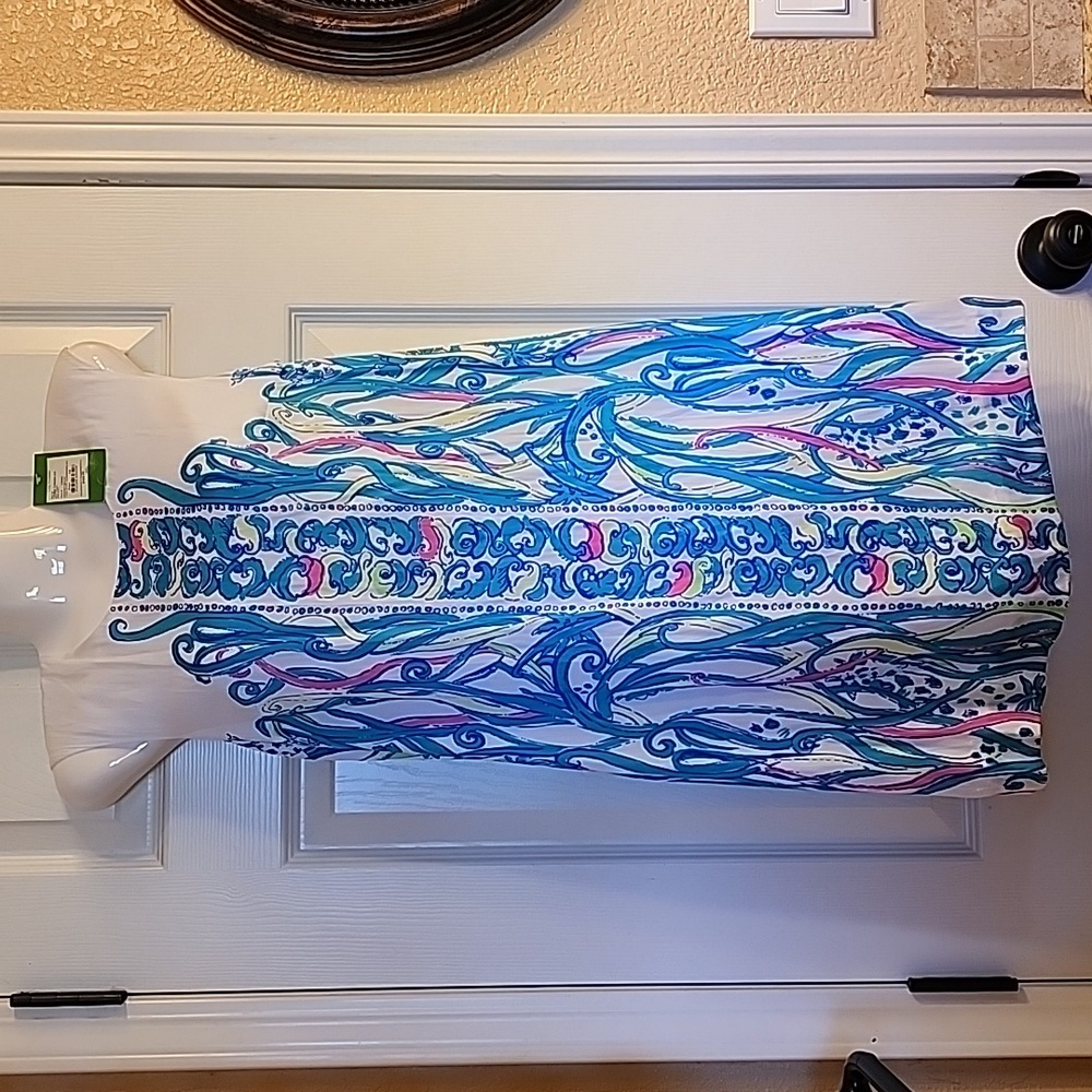 NWT Lilly Pulitzer Iona Shift Dress Long Story Engineered Women's Size XS